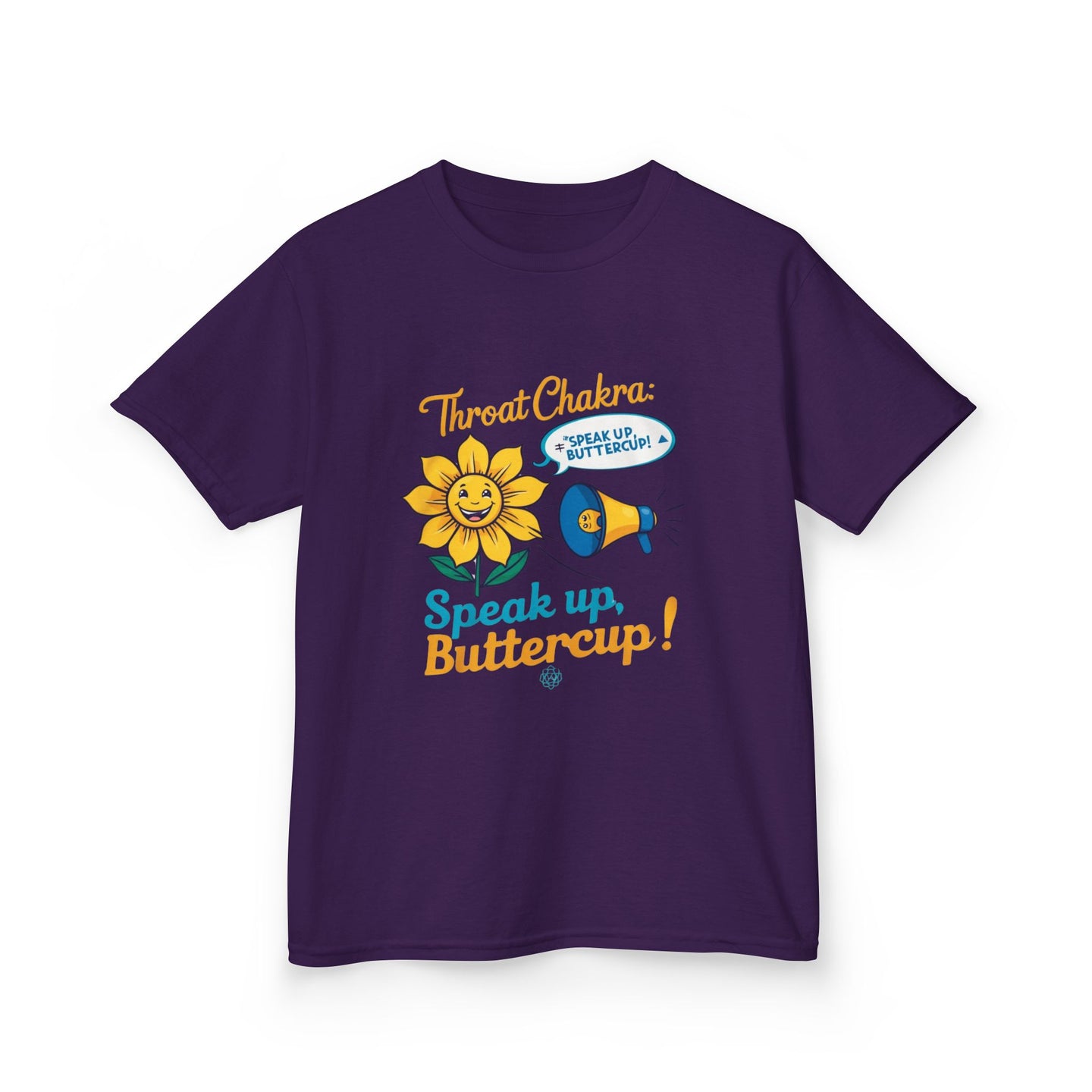 "Speak Up, Buttercup! – Chakra-Inspired Kids Tee"
